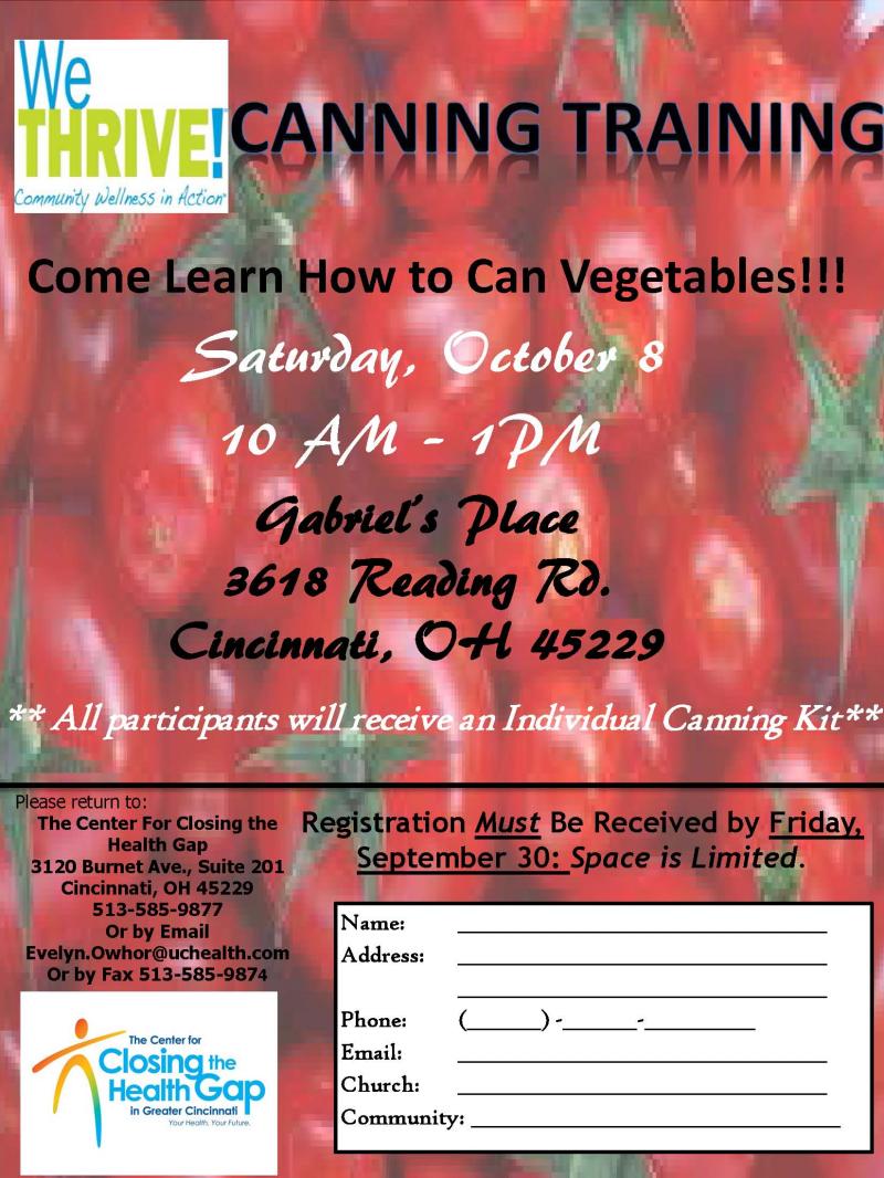cANNING tRAINING